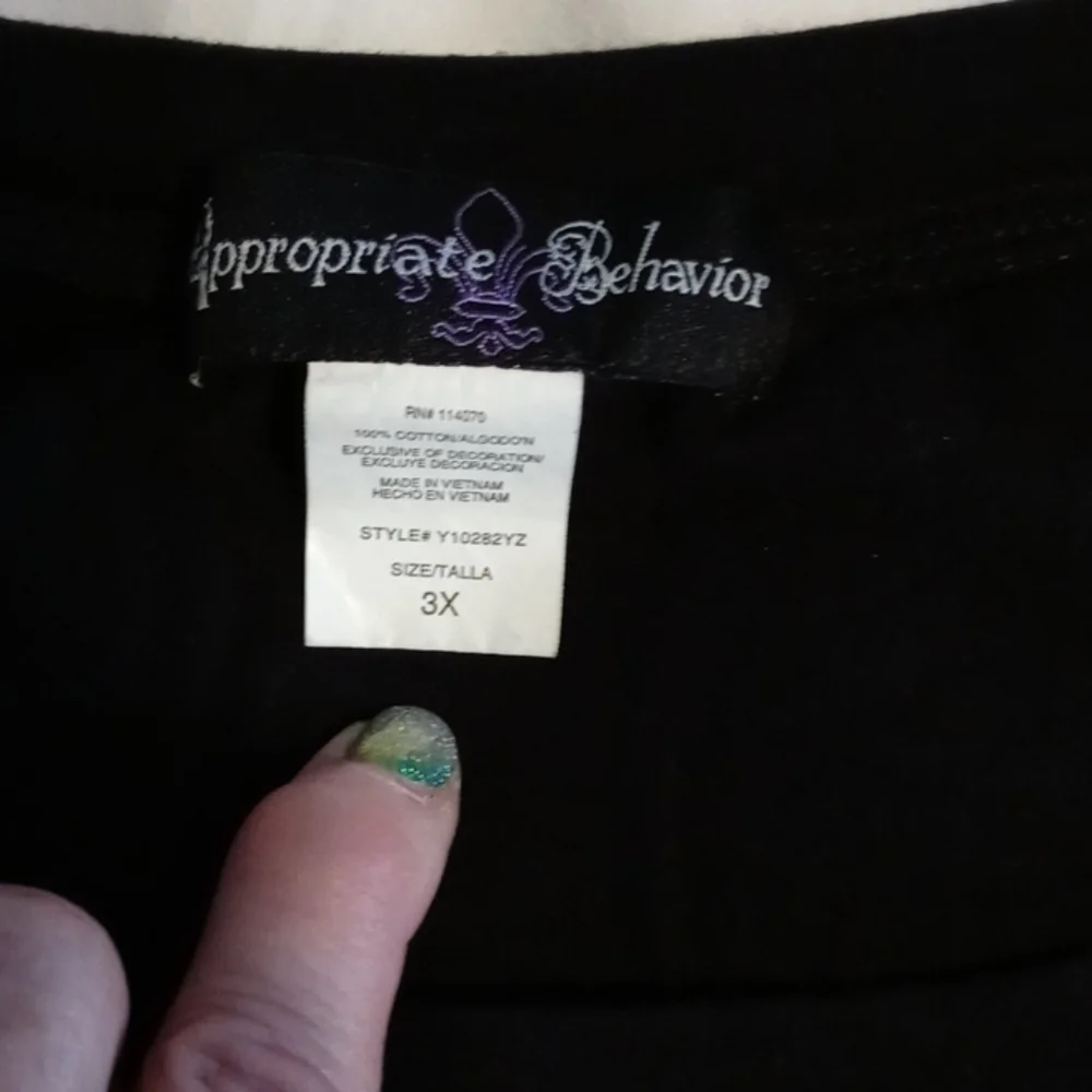 Appropriate Behavior 3X t shirt - Picture 3 of 6